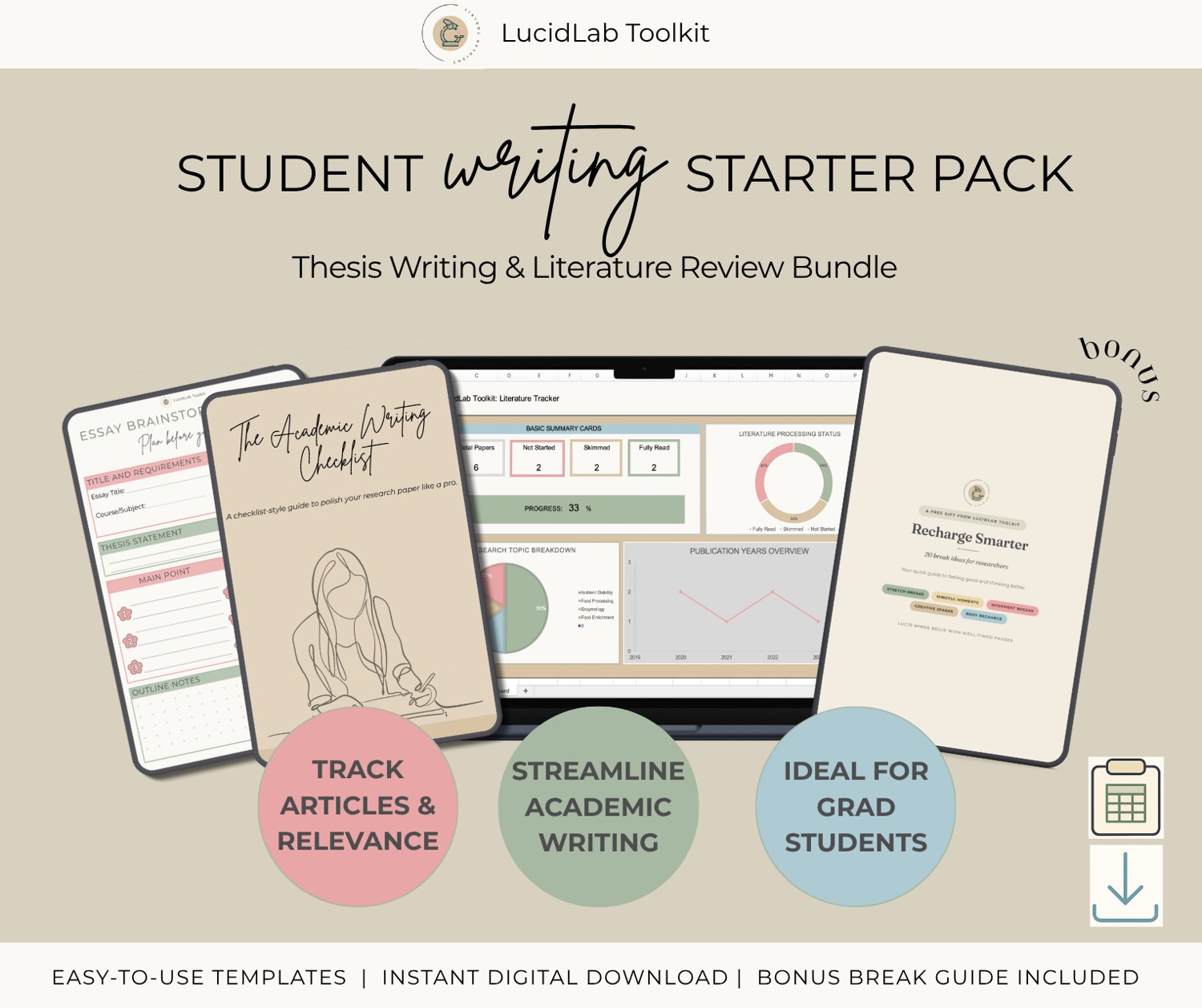 Student Writing Starter Pack