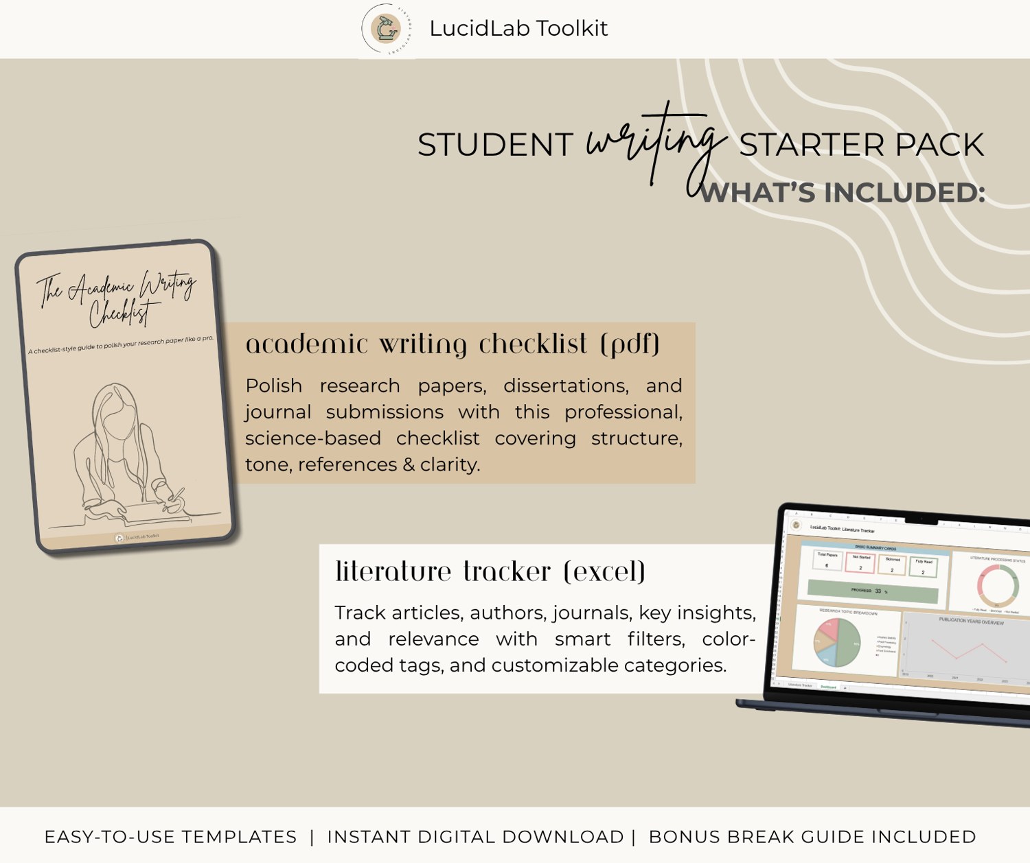 What's included: checklist and tracker
